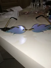 2021 de moda fuego gafas de sol de la onda sin montura estrecha Retro UV 400 Vintage gafas al aire libre ciclismo accesorio