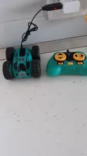 Coche teledirigido de doble cara para niños, juguete de coche de 3,7 pulgadas, 2,4G, 4 canales, con giro de 360 grados y Control remoto