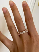 Huitan-anillo de compromiso con Circonia cúbica para mujer, sortija de compromiso, de boda, de lujo, cuadrado, Micro pavé, promesa de amor, gran oferta