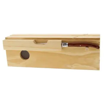 

PRADEL EXCELLENCE Case sausage Wood + 1 knife Laguiole beige and black