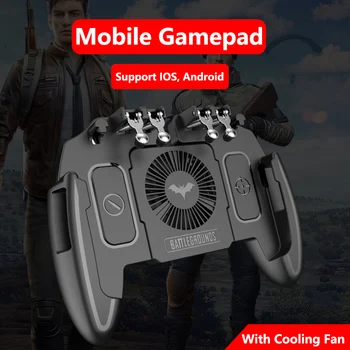 

Pubg Controller Mobile Gaming GamePad Cooler Cooling Fan Fire PUBG Mobile Game Controller Gamepad Joystick Metal L1 R1 Trigger