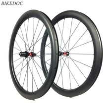 700C Углеродные колеса для шоссейного велосипеда 25 мм ширина Клинчера 38 мм 45 мм 50 мм 60 мм Глубина велосипеда углеродная колесная пара