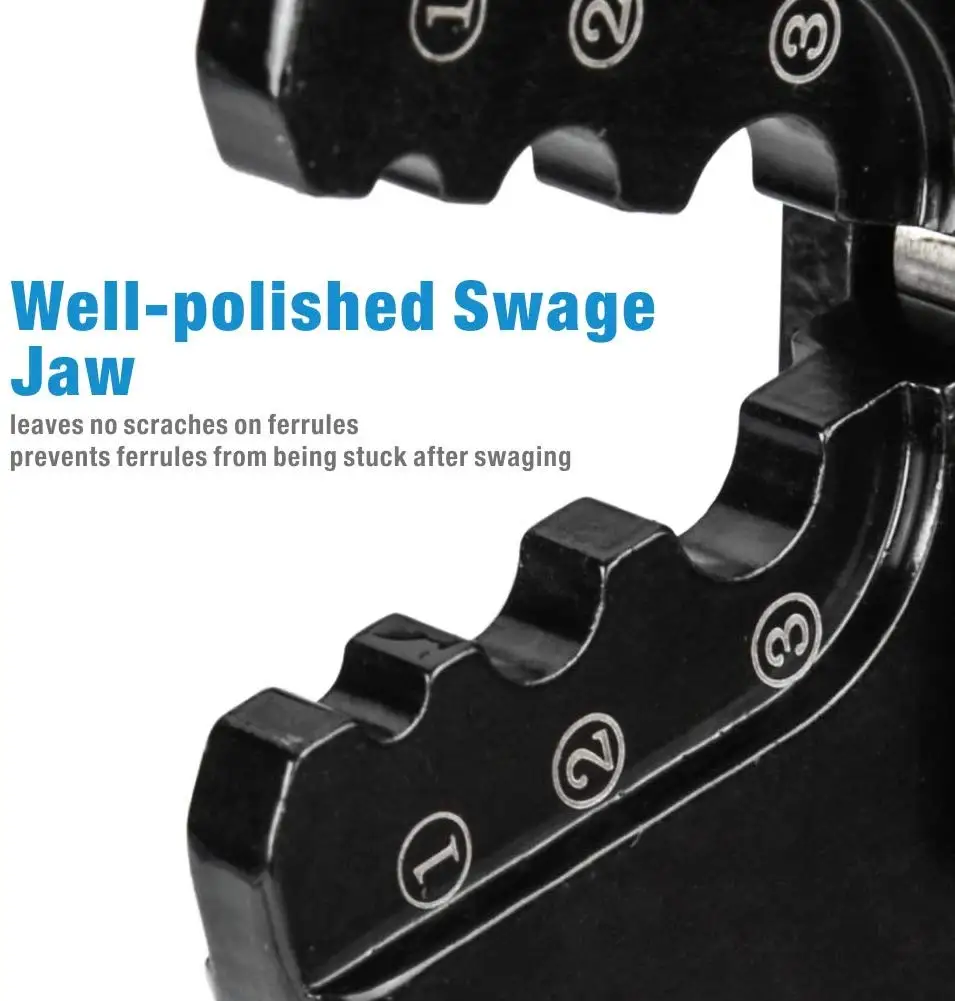 IWISS IWS-1608M Wire Rope Crimping Tool for Copper and Aluminum Oval Sleeves and Stop Sleeves From 1/16 Inch to 1/8 Inch