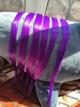 TALANG-extensiones de cabello de colores, hebras largas y rectas, Clip de una pieza, sintético, falso, rosa, resaltado, arcoíris