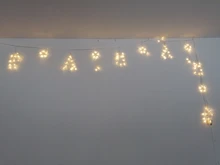 LED Deer Star Moon Curtain Light 220V 110V Christmas Garland String Fairy Lights Outdoor