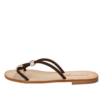 

EDDY DANIELE women sandals brown rope