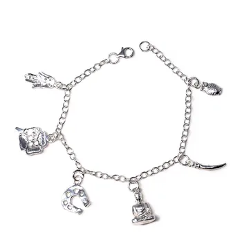 

Bracelet 925 Sterling silver m fetishes charm amulets luck woman