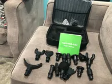 Pistola de masaje eléctrica LCD para adelgazar músculos, relajación para cuello, parte trasera del pie, pierna, hombros, pistola de masaje de percusión