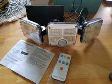 Solar-Lights Wide-Lighting IP65 Outdoor Waterproof 20w 120led with Adjustable-Head Angle