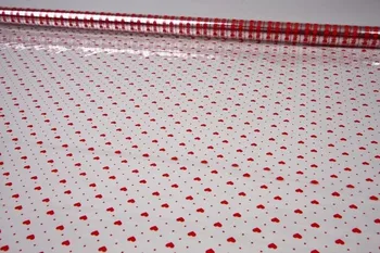 

Film color small hearts 70 cm red