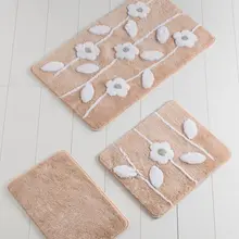 Коврик для ванной | коврик для ванной нескользящие Противоскользящие коврики Talia Salmon 60X100 см 3 li Kit-50X60 Cm-40X60 см