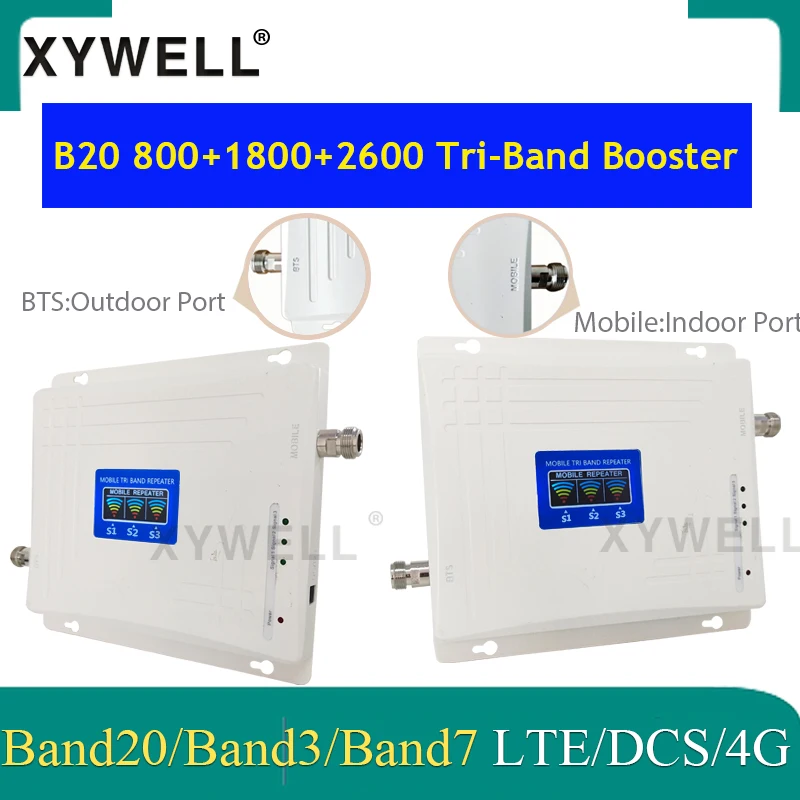 1PCS LTE B20 800 1800 2600Mhz Tri-Band Mobile