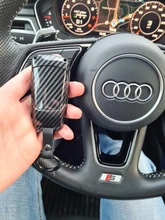 Funda de ABS de fibra de carbono mate para llave de coche, accesorios para Audi A6 A5 Q7 S4 S5 A4 B9 Q7 A4L 4m TT TTS RS 8S 2016 2017 2018