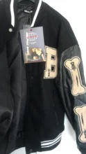 Jackets Mens Coats Color-Block Baseball Harajuku-Streetwear Bone-Patchwork Unisex Hip-Hop