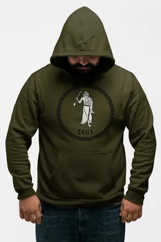 

Angemiel Wear Greek God Zeus Green Men 'S Hooded Sweatshirt