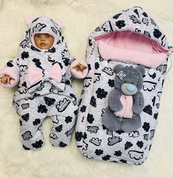 

Зимний комплект "МиМиМишка ТЕДДИ" ЗИМА Комплекты на выписку и для прогулок 0-6 мес