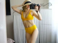 INGAGA Bikinis Sexy cintura alta traje de baño mujeres traje de baño Bikini Push Up de canalé de baño trajes de baño negro Bikini con cuello en V 2021 nuevo