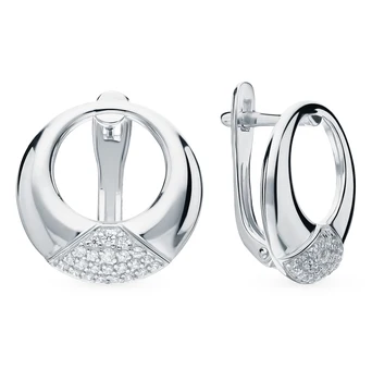 

Silver earrings with cubic zirconia sunlight sample 925