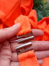 Bikini-Sets Biquinis Bathing-Suit CUPSHE Swimwear Women Orange Floral-Bottom Two-Pieces