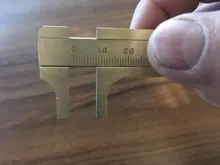 Measuring-Ruler Brass-Caliper Vernier Dual-Scale Retro Mini High-Quality Portable Pure-Copper