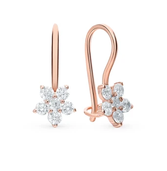 

Silver earrings with cubic zirconia sunlight sample 925