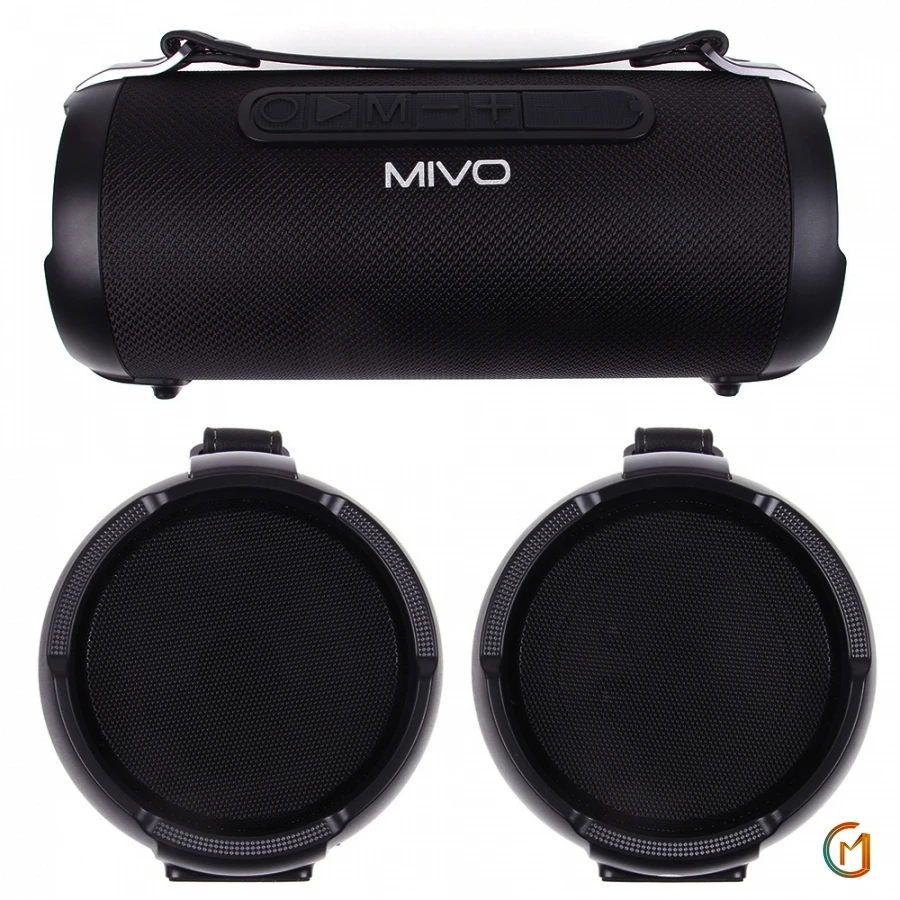 Портативная колонка Mivo M08 с bluetooth 3D стерео USB диск, Micro SD, Разъем Aux-in 3.5 мм и FM радио 1500mah новинка для ios и android устройств apple и samsung