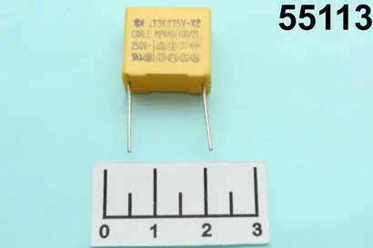 КОНДЕНСАТОР CAP MKP X2 0.33мкФ 275В 0.33/275V |