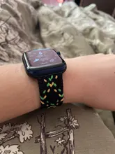 Correa trenzada Solo para Apple Watch, banda de 44mm, 40mm, 38mm, 42mm, pulsera de tela elástica de nailon serie iWatch 3 4 5 Se 6