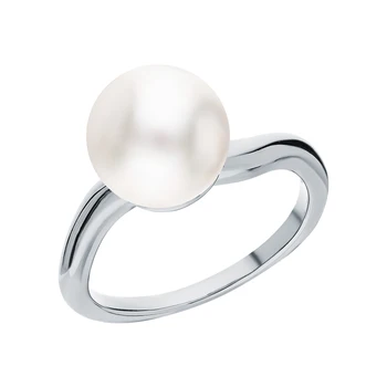

Silver ring with pearls imitation sunlight sample 925