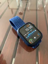 Correa trenzada de nailon elástico para Apple Watch, correa de nailon elástico para Apple Watch de 44mm, 40mm, 42mm y 38mm + funda de PC iWatch series 6 5 4 3 se