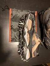 18 dientes hielo nieve crampones antideslizante escalada pinza zapato cubre Spike zapatos de acero inoxidable nieve antideslizante de la cubierta del zapato Crampon