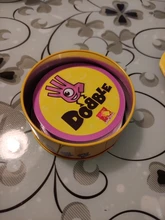 Juego Family Spot It con caja de Metal, tarjeta de juego con garabatos de 83mm, versión en inglés, Artículos populares