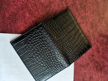 Cuero de la PU de patrón de cocodrilo pasaporte viaje cartera funda para pasaportes titular de la tarjeta de identificación Unisex de crédito caso porte carta