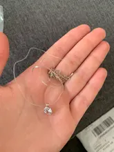 DoreenBeads de moda Invisible transparente línea de pesca collar de diamante de imitación de cuello de encaje de las mujeres joyería minimalista