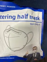 Mascarilla facial FFP2 KN95, máscara de color gris y blanco, 100 unidades