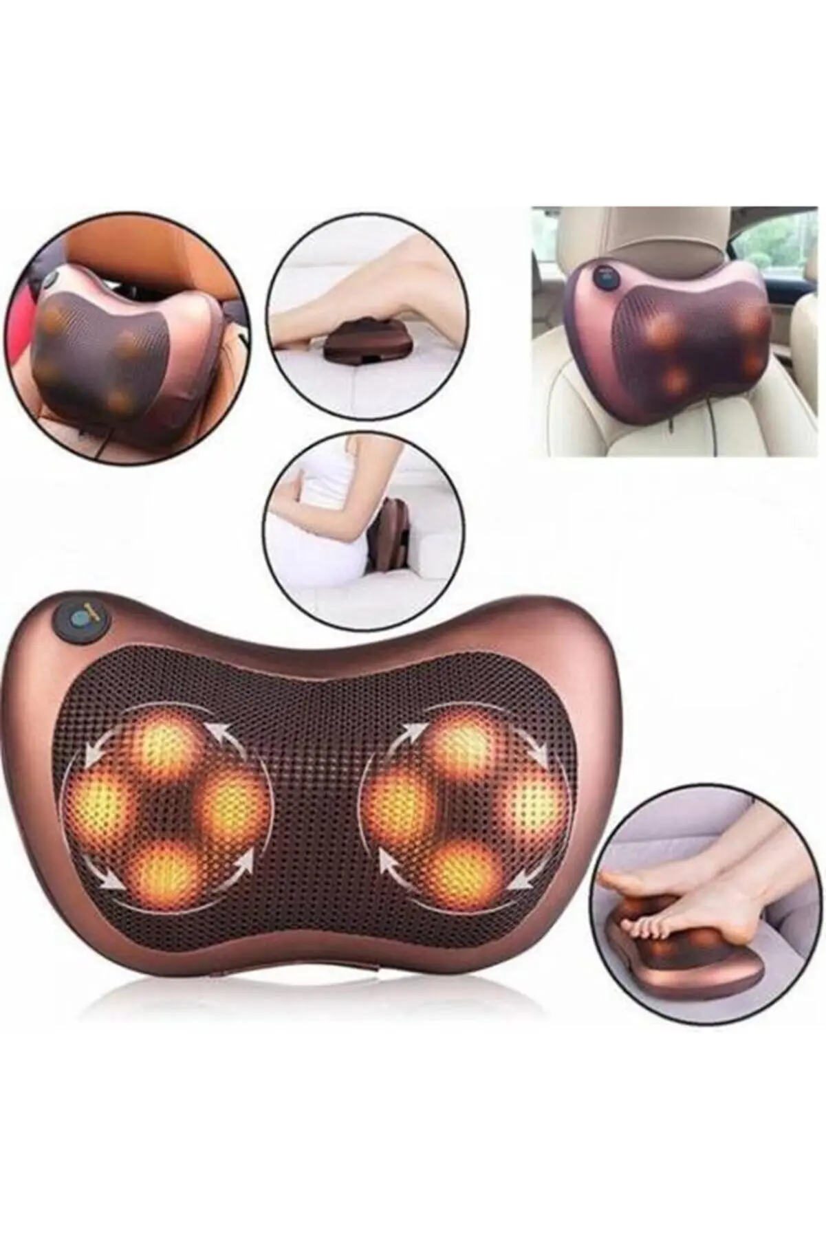 Car Home Office 8 Ball Scrub Massage Pillow Tool Good Quality 8 Ball Whole Body Foot Neck Leg Waist and Back waist massage instrument back cervical spine multifunctional whole body kneading hot compress massage tool waist cushion pillow