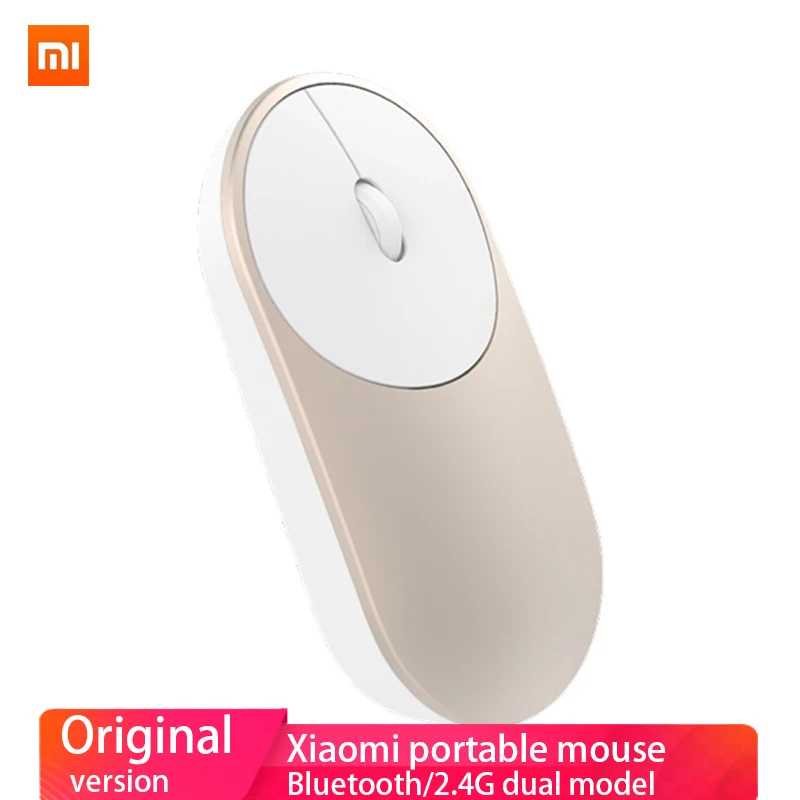 Original Xiaomi Mouse Portable Optical Wireless Bluetooth 4.0 RF 2.4GHz Dual Mode Connect for LaptopWireless moues PC | Компьютеры и