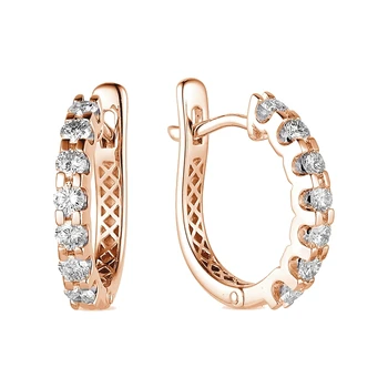 

Gold 585 sterling silver earrings with stones: Diamond