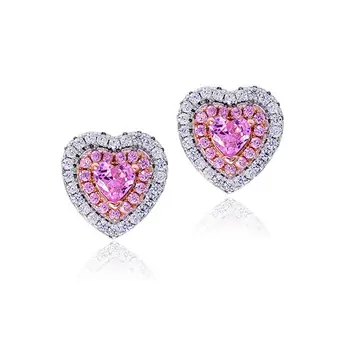 

Earrings-pouches made of silver "heart"