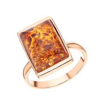 

Silver ring with amber sunlight