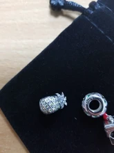 BISAER gran oferta par pequeños niña y niño de la plata esterlina 925 de comida aguacate cuentas pulsera de plata con abalorios de joyería 925