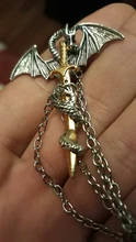 Collar de dragón de espada para hombre, joyería de personalidad, colgantes de Metal, cadena de eslabones de collares, collar, gargantilla de 50cm