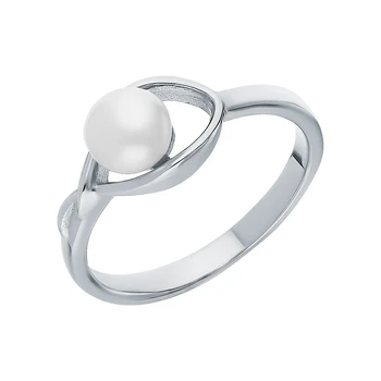 

Silver ring with pearls sunlight sample 925