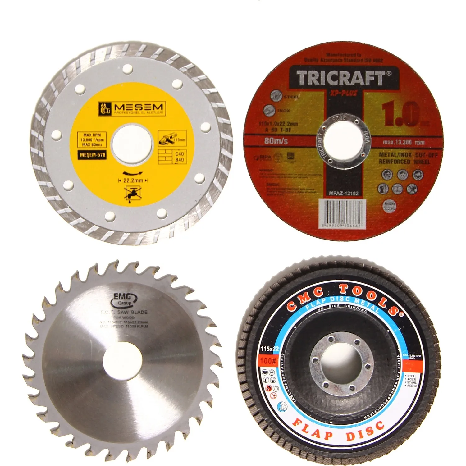MEŞEM  Cutting Disc Set of 115 Marble Wood Granite Iron Tile Cutting Disc Set of 4 titebond super adhesive is suitable for wood metal tile glass