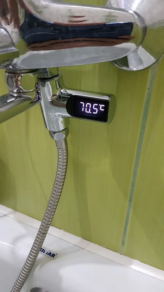 LED Display Home Water Shower Thermometer Flow Temperature Monitor photo review