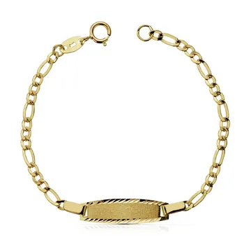 

Slave 18k gold baby 14cm. Plate 3x1cm. Link 3x1 [AA7426GR] -Customizable-RECORDING INCLUDED IN THE PRICE