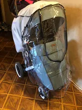Accesorios para cochecito impermeable cubierta de lluvia transparente de protección contra el viento abierto cremallera impermeable para bebé Cochecitos para niños Rainc
