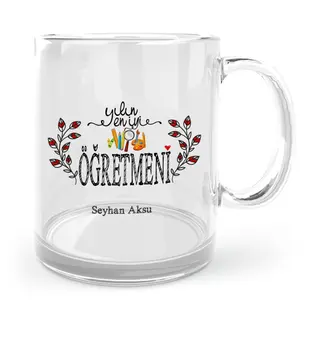 

Personalized The Year 'S Best Öğretmeni Glass Mug Cup-2
