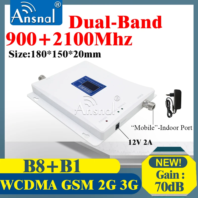 Amplifier 4G 900 2100Mhz Dual-Band Cellphone