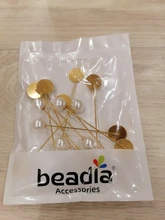 10 piezas de oro Chapado en plata imitación Aleación de perlas cobre largo broche Pin para bricolaje broches solapa vestido piezas de joyería Accesorios